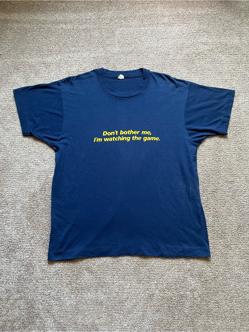 VTG 80’s “Don’t Bother Me The Game Is On” Blue Tee